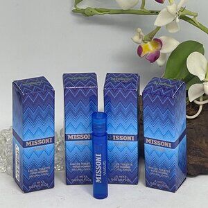 4x Missoni Wave EDT Eau De Toilette Spray Vial for Men - .03 fl oz - New in Box